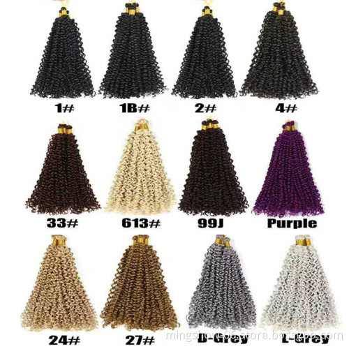 crochet water wave hair extensions afro kinky curly synthetic braiding hair